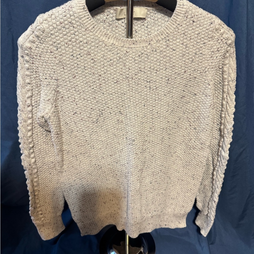 LOFT Textured Cream Sweater